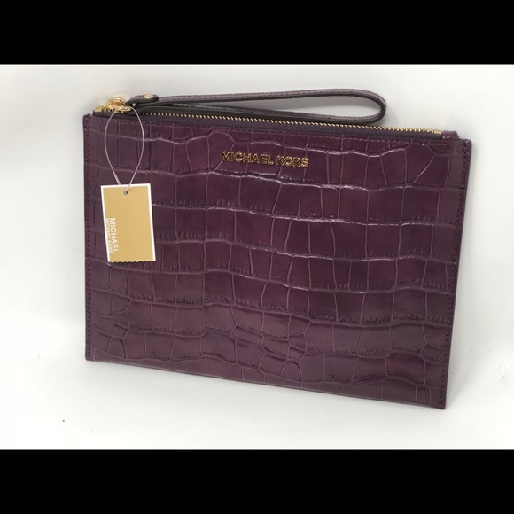 Michael kors jet set travel XL zip clutch Damson - Picture 3 of 8